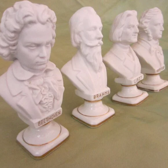 Andrea White Porcelain Composers Busts Made In Japan